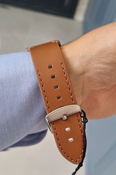 Daniel Klein Taba Deri Kayışlı Metalik Kasa Çift Saatli Erkek Kol Saati