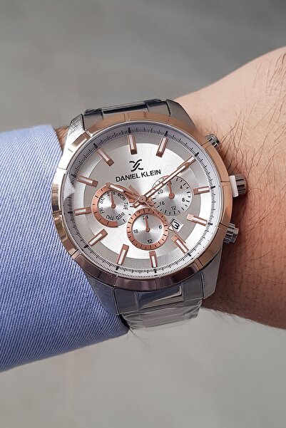 Daniel Klein Rose Gold/metalik Takvimli Çelik Bilezik Erkek Kol Saati