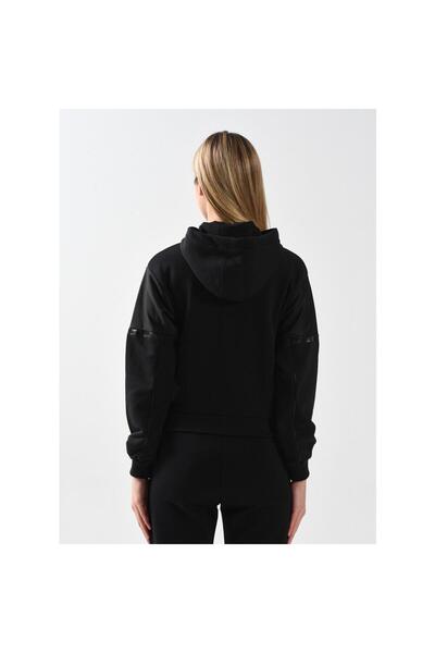 ECKO UNLTD Γυναικείο φούτερ Cristina Black με κουκούλα