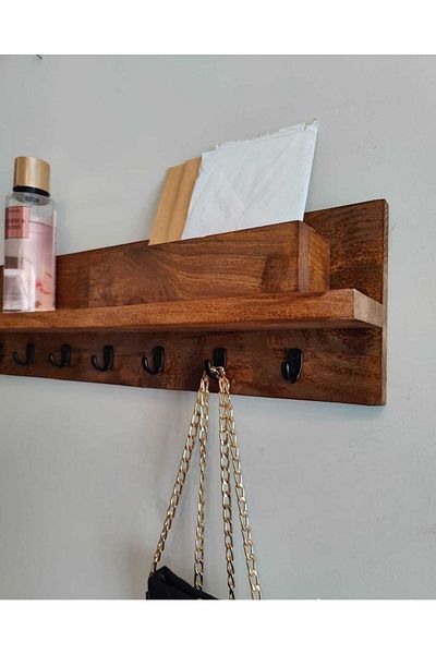 AnatoliaWooD Wooden Hanger and Keychain Set