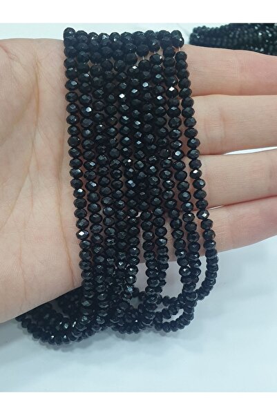 CRYSTALSHOP Κρυστάλλινη χάντρα - Μαύρη 4mm (( 10 σκέλη ))