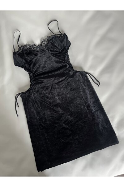 CNcompany Kadife Görünümlü Örme Kumaş İthal Gecelik