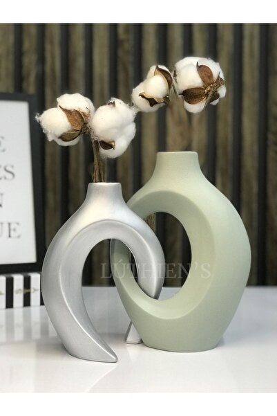 Luthien Sarmaşık Sevgili Vazo Seti Modern Tasarım Biblo