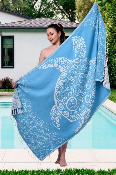 GoldCotton Βαμβακερή 100x180cm Loincloth Πετσέτα θαλάσσης - Caretta