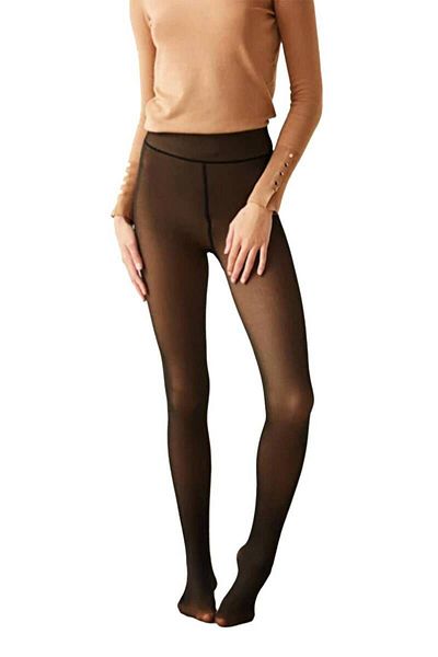 Sibellamoda Термо плюшен чорапогащник Penti Thin Sock Look | Черен