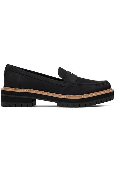Toms Cara Black Loafers For Women