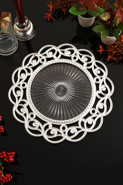 TR Turan Collection Set Supla din 6 piese NEHİR cu culoarea argintie - Plastic de lux dur