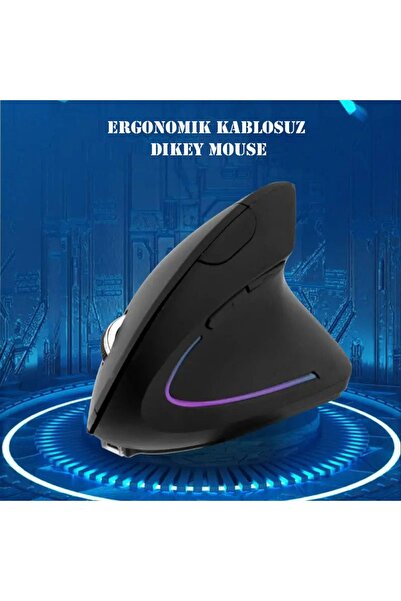 Store Oyuncu Mouse Bilek Destekli Ergonomik Kablosuz Dikey Mouse Vertical Gam...