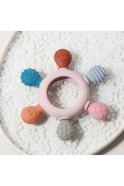 tutobaby Baby Teether Ring Rudder (PINK COLOR TEETHROOM)