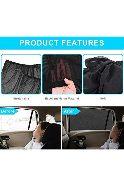 Ankaflex 1 Piece Auto Sunshade Car Shade Curtain Vehicle Interior Side Window Window Sunshade Rear Side Window Cover Cover