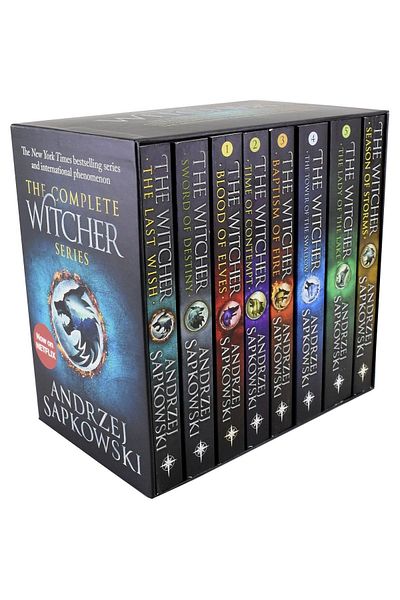 Kolektif Kitap Witcher Boxed Set - The Last Wish, Sword Of Destiny, Blood Of Elves, Time Of Contempt, Baptism Of Geralt