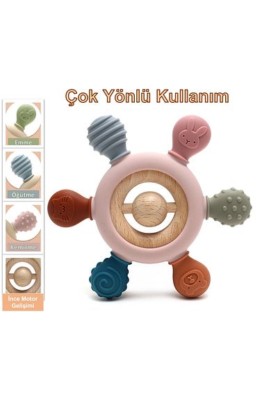 tutobaby Baby Teether Ring Rudder (PINK COLOR TEETHROOM)