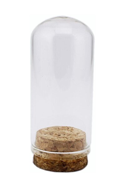 Genel Markalar Cam Şişe Mantar Tıpalı Deney Tüpü Mini Fanus Model Ters Deney Tüpü 30 Cc 10 Adet