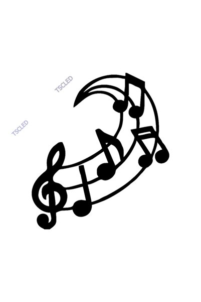 TSC مجموعة الموسيقى المفتاح الأيسر وملصق النوتة 17 سم