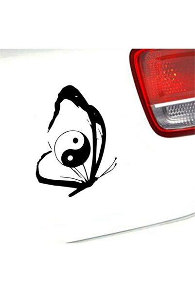 TSC ملصق سيارة على شكل فراشة يين يانغ تايجي 2