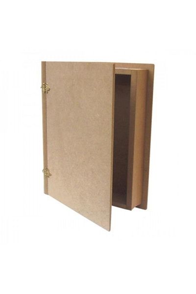 hobi market art Large Size Raw Wooden Book Box - Ktu253