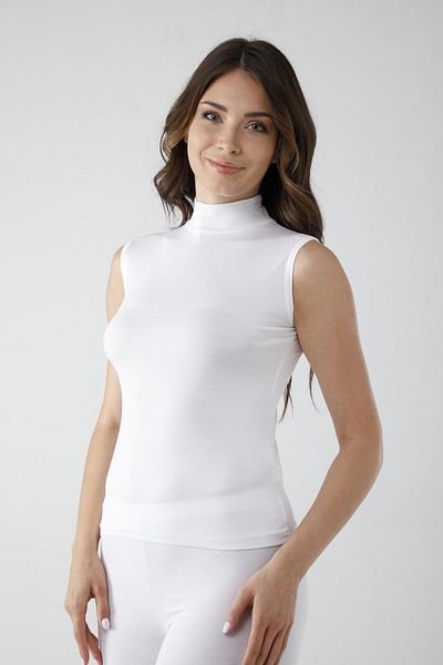 chulfa Women's Luxury Turtleneck Zero Sleeve Full Lycra Body