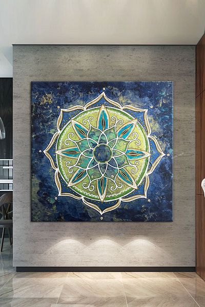 Morfil Sanat Atölyesi Pictură pe pânză Floarea Vieții Geometrie Sacră