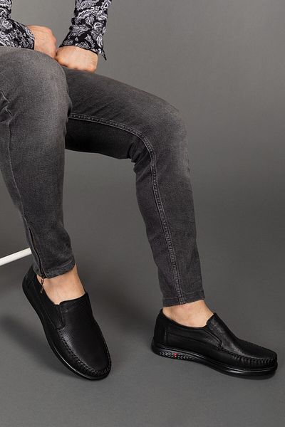 maximoda Мъжки ортопедични обувки от естествена кожа, мокасини за диабетици, Air Sibop обувки