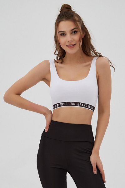 Pattaya Gestreifter Sport-BH mit Text für Damen P21s201-2173