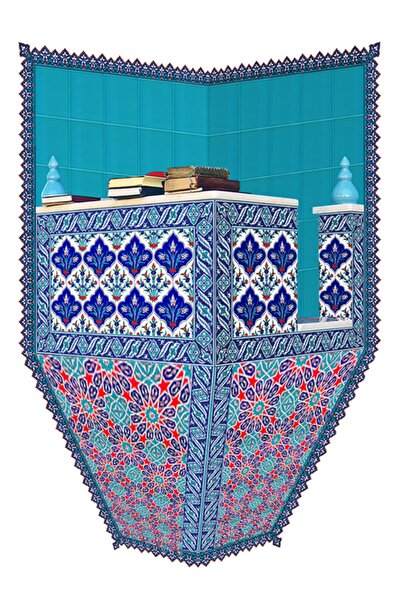 Armada Çini 120x160 Turkuaz Köşeli Cami Kürsüsü