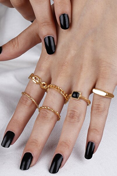 Ervalina 6'lı Taş Detaylı Set Yüzük 0024