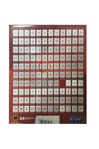 KRAF Laser Etıket 2032 52x35 (32x100=3200)