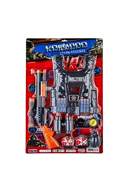 Genel Markalar Oyuncak Komando Seti Celık Yeleklı Yumusak Mermılı Silah Seti