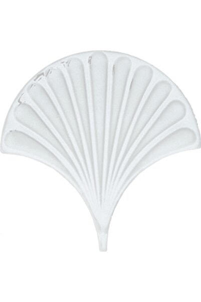 Armada Çini 17x17 Cm Beyaz Istiridye Balık Pulu Desen Çini