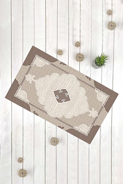 Evsebu Κλασικό μοτίβο χαλιού Κρεμ καφέ Διακοσμητικό χαλάκι πολλαπλών χρήσεων για την πόρτα