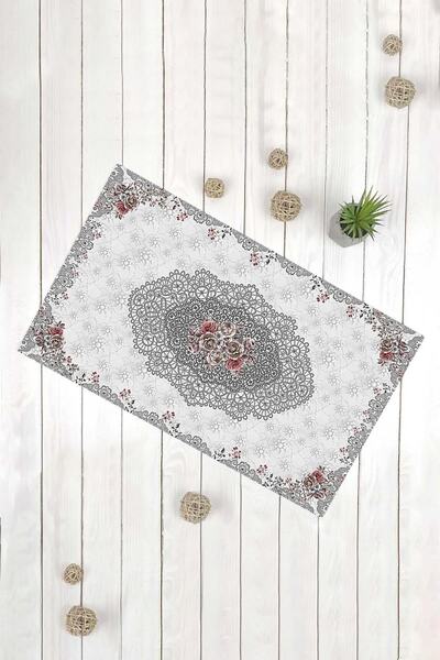 Evsebu Carpet Model Gray Multi-Purpose Decorative Door Mat