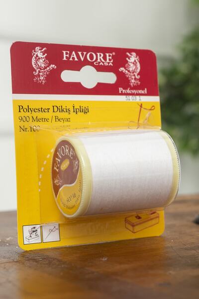 Favore Casa Dikiş Ipliği Polyester Beyaz 900 Metre