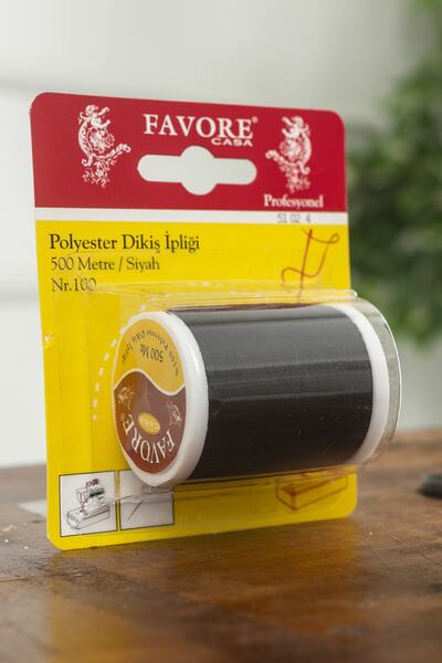 Favore Casa Dikiş Ipliği Polyester Siyah 500 Metre