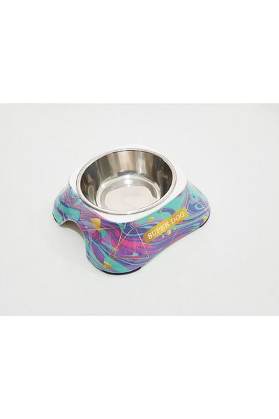 Bobo Green Cat Dog Melamine Food Water Bowl - 150 ml Bo-3138h(a5)