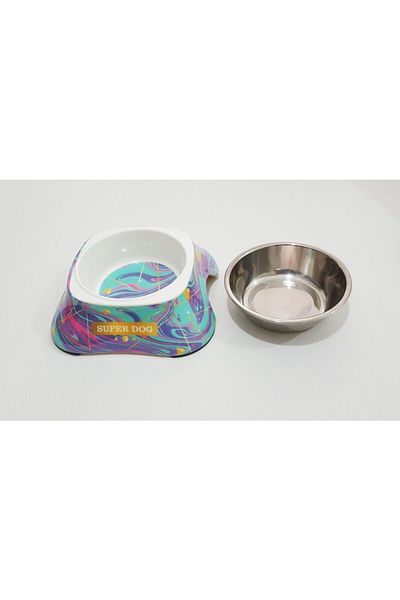 Bobo Green Cat Dog Melamine Food Water Bowl - 150 ml Bo-3138h(a5)