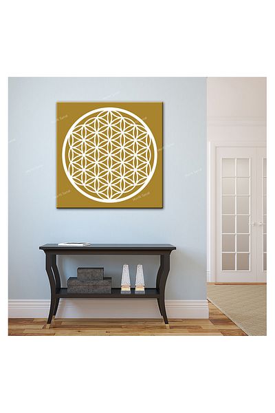 Morfil Sanat Atölyesi Floarea vieții Geometrie sacră Sri Yantra Canvas Print