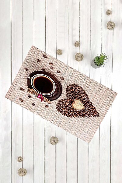 Evsebu Coffee And Heart Multi-Purpose Decorative Door Mat