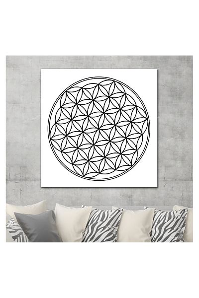 Morfil Sanat Atölyesi Floarea vieții Geometrie sacră Sri Yantra Canvas Print