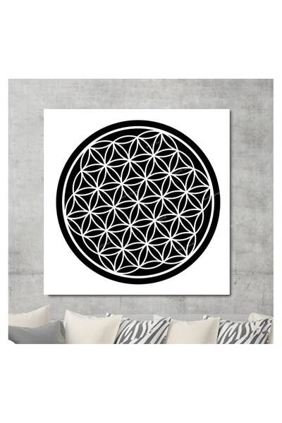 Morfil Sanat Atölyesi Cvet života, sveta geometrija, slika na platnu Šri Jantra