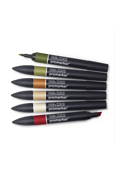 Winsor Newton Promarker 6-Piece Set Landscape Tones Landscape