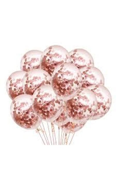 parti sürprizi بالون شفاف فاخر للغاية مع قصاصات ملونة باللون الذهبي الوردي بد...