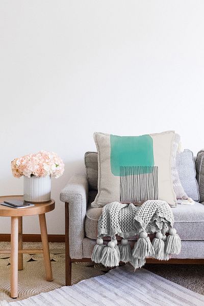 Realhomes Stil abstract Onedraw Desen Imprimat digital Decorativ Raschel Tricotat Husa de perna
