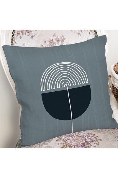 Realhomes Husă de pernă decorativă imprimată digital cu desen Onedraw în stil abstract
