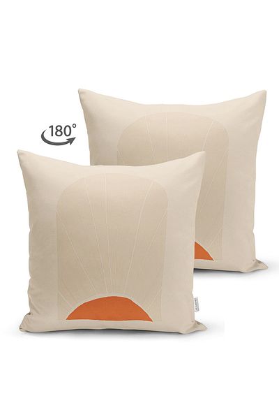 Realhomes Sunrise Designed Suede Pillow - Ψηφιακή τυπωμένη θήκη μαξιλαριού