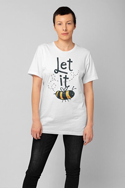 ErTaPassage White Let It Bee cu imprimeu Femei tricou - T3936960