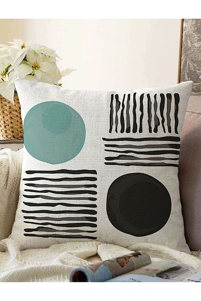 Realhomes Stil abstract Imprimat digital cu desen Onedraw Modern Raschel tricotat Husă de pernă