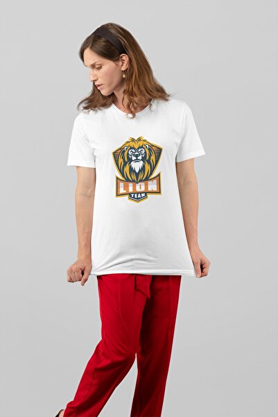 ErTaPassage Costum de damă White Lion cu imprimeu Standard tricou T2702609