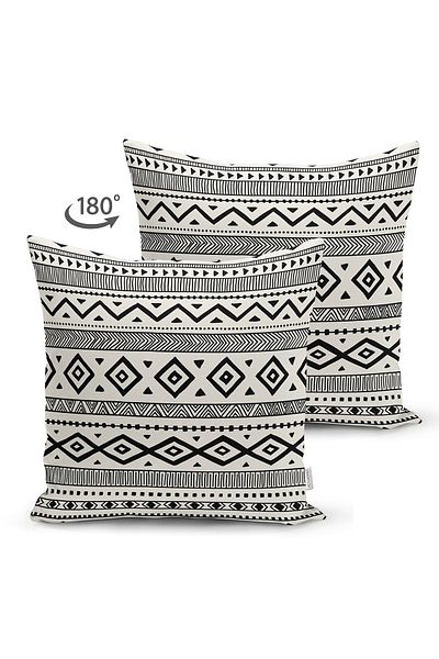 Realhomes Husă de pernă decorativă din piele de căprioară, cu modele scandinave, design etnic, imprimată digitală