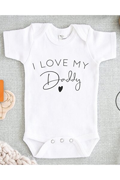 I Love My Daddy Printed Baby Bodysuit