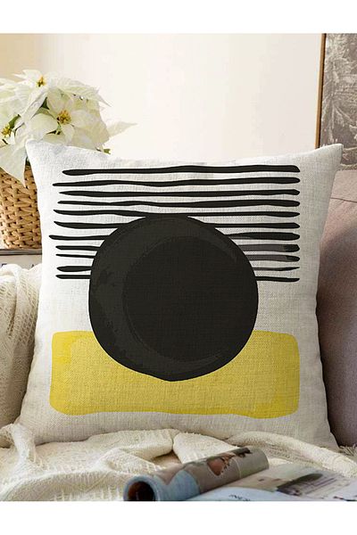 Realhomes Stil abstract Onedraw Desen Imprimat digital Decorativ Raschel Tricotat Husa de perna